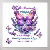 Poster Whatsoever Things Bible Scripture (Devant)