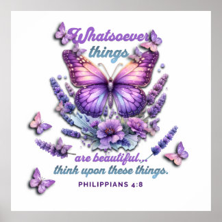 Poster Whatsoever Things Bible Scripture
