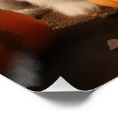 Poster Wheaten Terrier chiot Automne Citrouille délice (Coin)