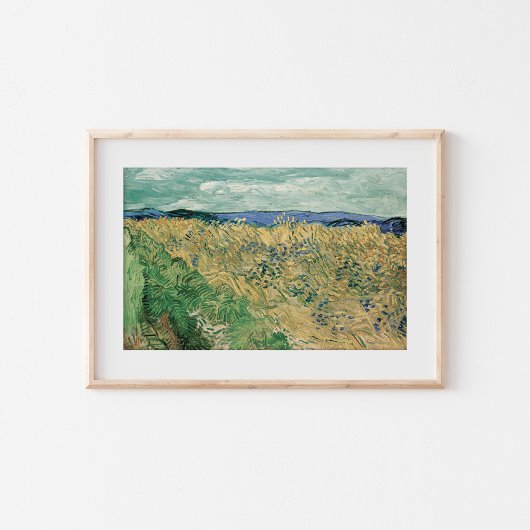 Poster Wheatfield avec Cornflowers | Vincent van Gogh