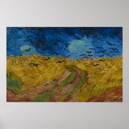 Poster Wheatfield avec Crows Vincent van Gogh (Devant)