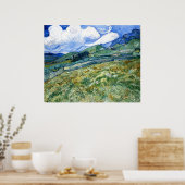 Poster Wheatfield et Mountains, Vincent Van Gogh (Cuisine)