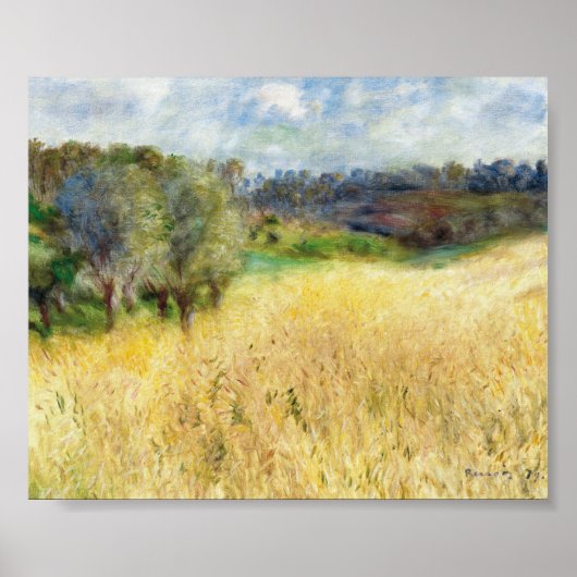 Poster Wheatfield - Pierre-Auguste Renoir (Devant)