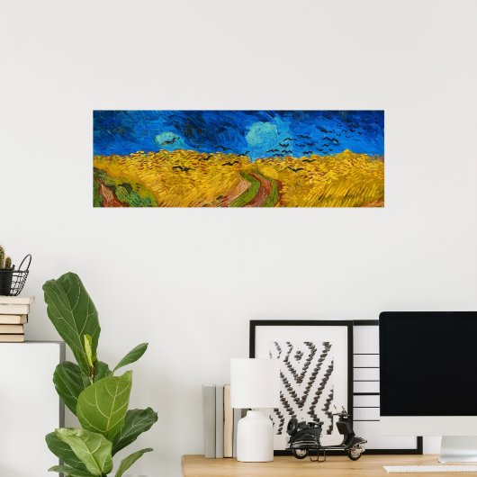 Poster Wheatfield with Crows by Vincent van Gogh (Bureau à domicile)