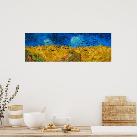 Poster Wheatfield with Crows by Vincent van Gogh (Cuisine)