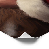 Poster Wheaton Terrier Avec Noël Festif Du Père Noël (Coin)