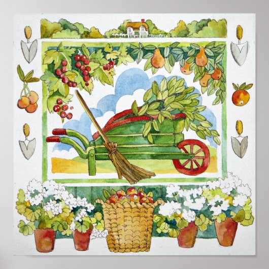 Poster Wheelbarrow - garden surround 2012 (Devant)