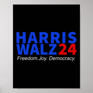 Poster Wheimer24 Liberté Joy Démocratie Kamala Harris Wal