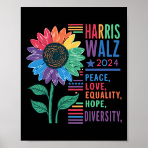 Poster Wheimer Paix Aimer Égalité Espoir Diversité Kamala