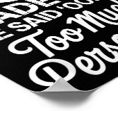 Poster When God Made Me He Said Oops Too Much Personality (Coin)