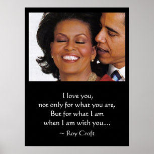 POSTER WHEN I AM WITH YOU POSTER, BARACK & MICHELLE OBAMA