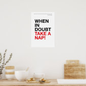 Poster WHEN IN DOUBT, TAKE A NAP – Cozy Wall Art (Cuisine)