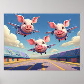 Poster When Pigs Fly Funny Winged Pigs (Devant)