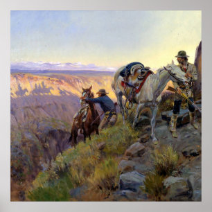 Poster "When Shadows Hint Hint Death" de Charles M Russel