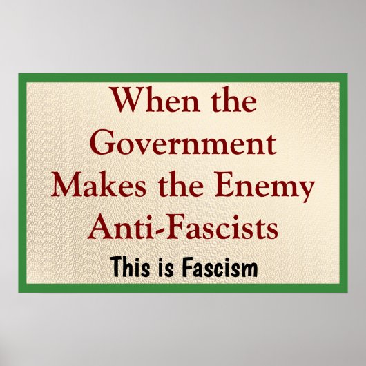 Poster When the Enemy is Anti-Fascist (Devant)