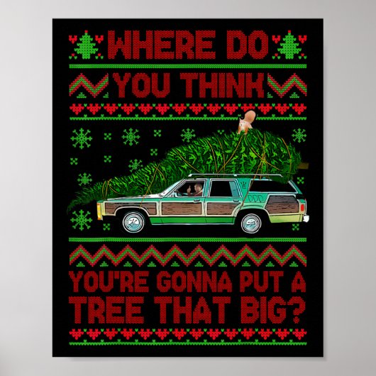 Poster Where Are You Going To Put A Tree That Big Ugly Ch (Devant)