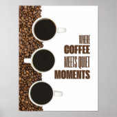 Poster Where Coffee Meets Quiet Moments – Minimalist Cafe (Devant)