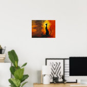 Poster Where curiosity meets the cosmos. (Bureau à domicile)