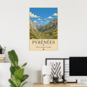 Poster Where the Journey Begins – Pyrénées (Bureau à domicile)
