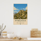 Poster Where the Peaks Touch the Sky – Pyrénées (Cuisine)