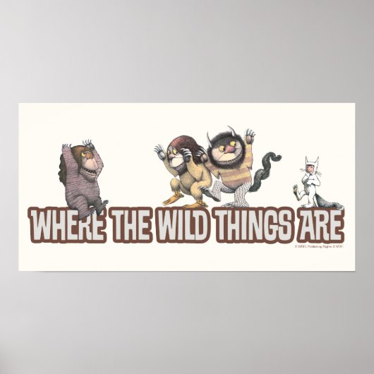 Poster Where the Wild Things Are Characters on Logo (Devant)
