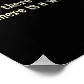 Poster Where There Is A Will There Is A Way Motivational  (Coin)