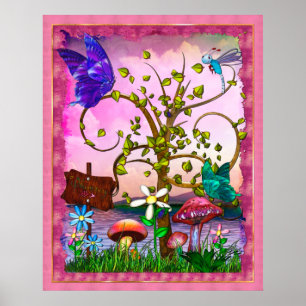Poster Whimsey Gardens Imaginaire Art