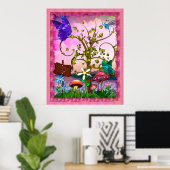 Poster Whimsey Gardens Imaginaire Art (Bureau à domicile)