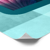 Poster Whimsical Abstract Mermaid Nautical Teal Seashells (Coin)