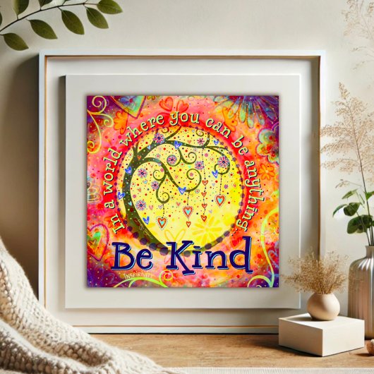 Poster Whimsical "Be Kind" Inspirational Kindness School
