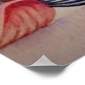 Poster Whimsical Beach Babe Flamant rose n° 1 Art 18x24 (Coin)