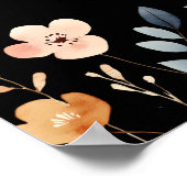 Poster Whimsical Boho Wildflower DIY Wedding Welcome Sign (Coin)