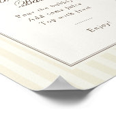 Poster Whimsical Brown Bow Striped Mom-osa Bar (Coin)