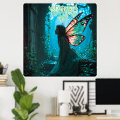 Poster Whimsical Butterfly Girl (Bureau à domicile)