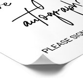 Poster Whimsical Calligraphy Autograph Guest Book Sign (Coin)