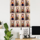 Poster Whimsical Cat Girls (AI) (Bureau à domicile)