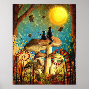 Poster Whimsical Cats