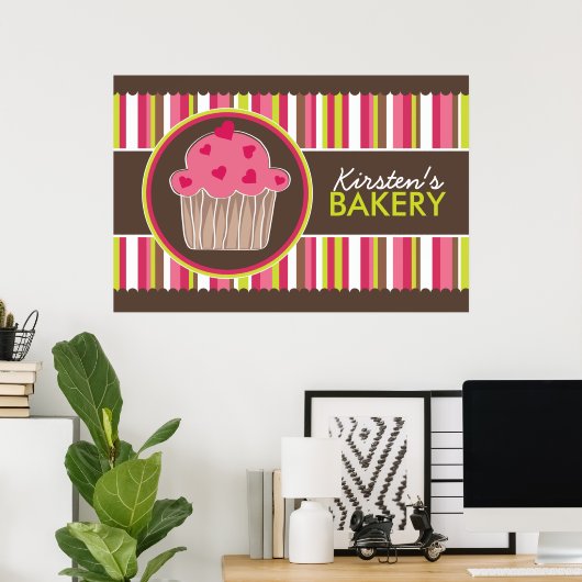 Poster Whimsical Custom Bakery (Bureau à domicile)