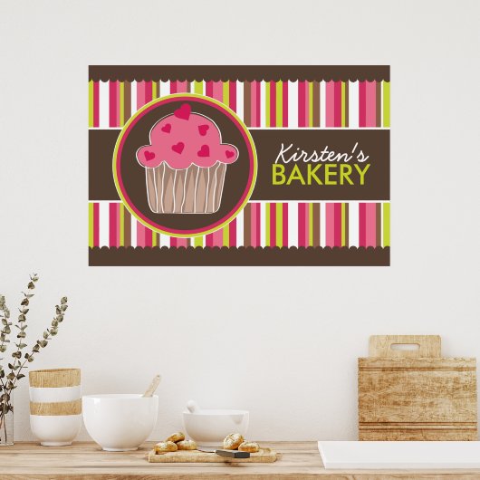 Poster Whimsical Custom Bakery (Cuisine)