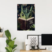 Poster Whimsical Dragon Reading Train Your Human Book (Bureau à domicile)