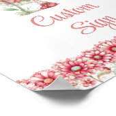 Poster Whimsical Fairy Girl Blush Floral Birthday Custom  (Coin)