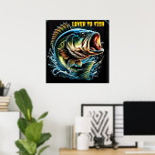 Poster Whimsical Fishy A Mouthy Design (Bureau à domicile)