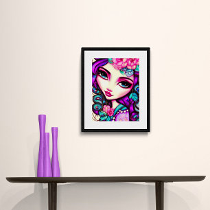 Poster Whimsical Girl Artistique