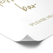 Poster Whimsical Gold Calligraphy Mariage Dessert Bar (Coin)