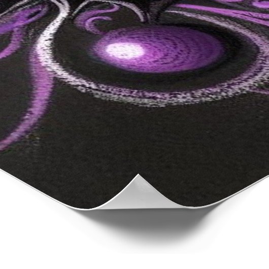 Poster Whimsical Gothic Butterfly Purple Personalized (Coin)