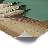 Poster Whimsical Groundhog Reading Book Art Print (Coin)