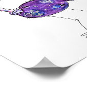 Poster Whimsical Happy Violet Ostrich (Coin)