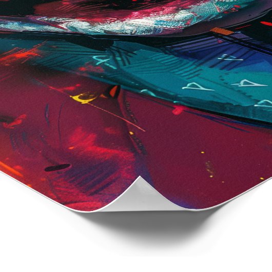 Poster Whimsical Joker Smile Motif répétitif (Coin)