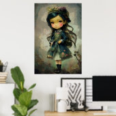 Poster Whimsical Kawaii Fairy Tale Girl (Bureau à domicile)