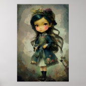 Poster Whimsical Kawaii Fairy Tale Girl (Devant)